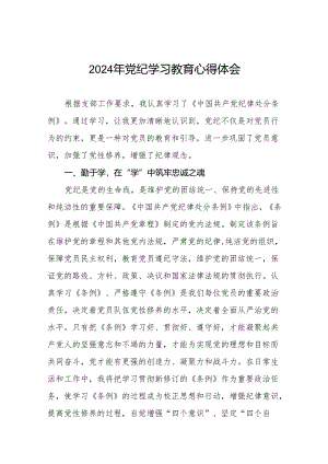 2024年党纪学习教育六项纪律发言稿17篇.docx