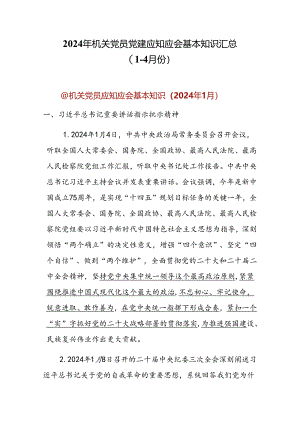 2024年机关党员党建应知应会基本知识汇编.docx
