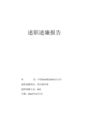 项目经理述职述廉报告.docx
