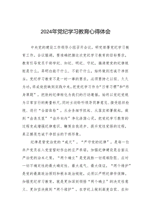2024年党纪学习教育个人学习体会7篇.docx
