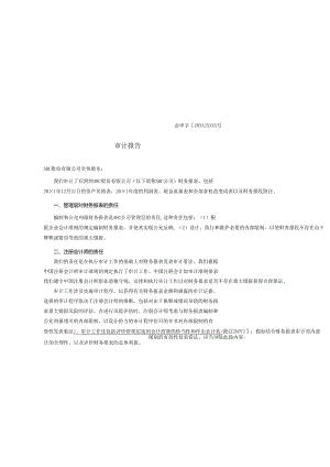 0-3-9保留意见的审计报告（期初余额经营成果和现金流量）.docx