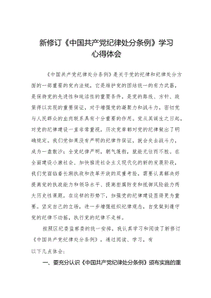 纪检干部关于2024年新修订《中国共产党纪律处分条例》学习心得体会六篇.docx