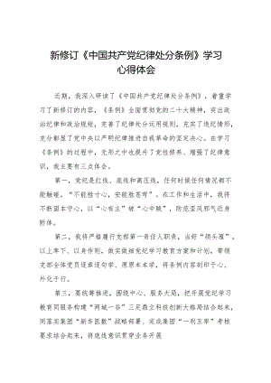 支部书记学习2024新版《中国共产党纪律处分条例》的心得体会十三篇.docx