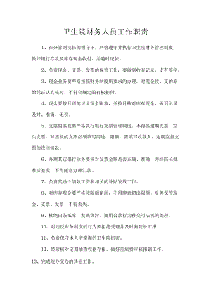 卫生院财务人员工作职责.docx