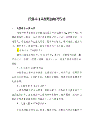 质量标杆典型经验编写说明.docx