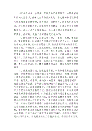 镇2023年上半年精神文明建设和新时代文明实践工作报告.docx