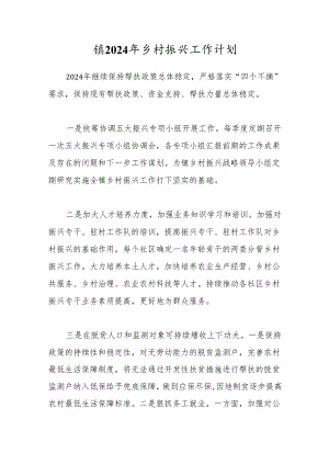 镇2024年乡村振兴工作计划.docx