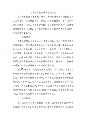 打通消防生命通道推进方案.docx