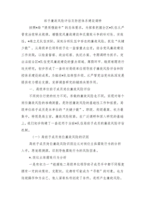 班子廉政风险评估及防控体系建设调研.docx