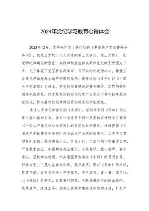 2024年党纪学习教育关于《中国共产党纪律处分条例》学习体会17篇.docx