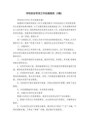 学校安全专项工作自查报告（3篇）.docx