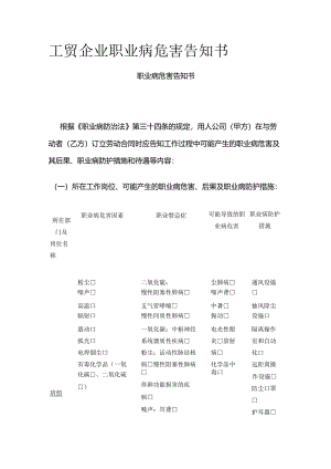 工贸企业职业病危害告知书全套.docx