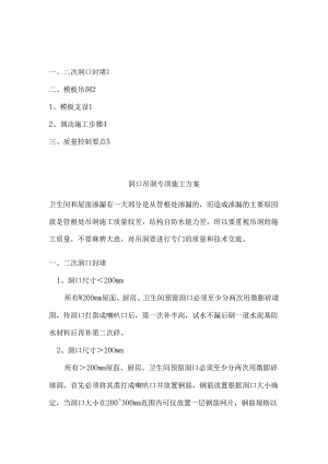 洞口吊洞施工方案.docx