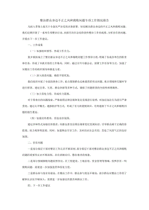 整治群众身边不正之风和腐败问题专项工作情况报告二.docx