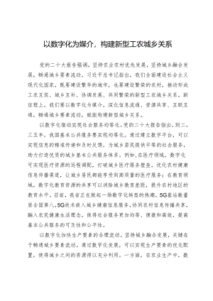 以数字化为媒介构建新型工农城乡关系.docx