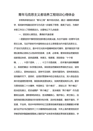 青马工程培训心得体会.docx