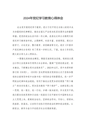 2024年党纪学习教育六项纪律研讨发言稿17篇.docx