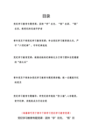 青年党员干部党纪学习教育党课讲稿辅导报告5篇.docx