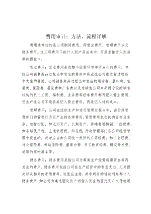 费用审计：方法、流程详解.docx