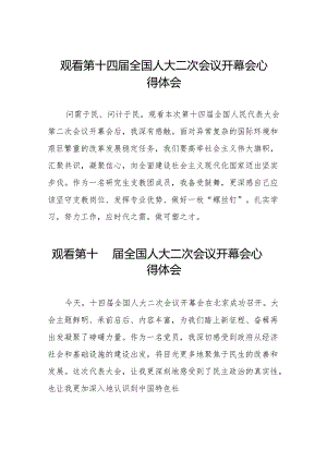 (三十七篇)年轻干部2024年两会观看第十四届全国人大二次会议开幕会心得体会.docx