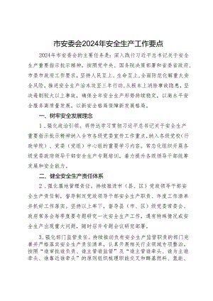 市安委会2024年安全生产工作要点.docx