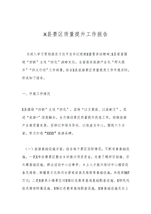 X县景区质量提升工作报告.docx