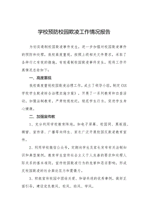 2024年预防校园欺凌专项治理工作自查报告十八篇.docx