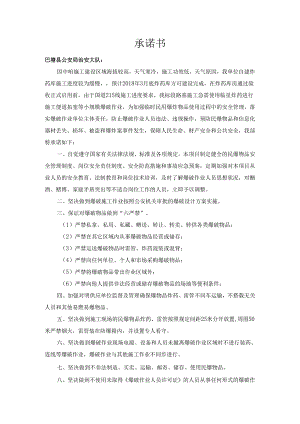 爆破承诺书 .docx