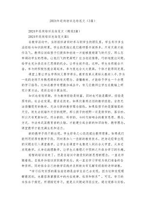 2024年返岗培训总结范文（3篇）.docx