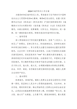 2024年城市防汛工作方案.docx