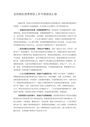县供销社消费帮扶工作开展情况汇报.docx