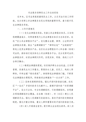 司法服务保障民生工作总结经验.docx
