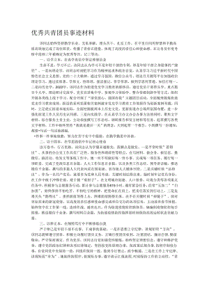 优秀共青团员事迹材料.docx