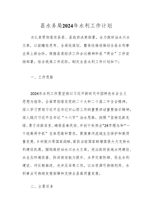 县水务局2024年水利工作计划.docx