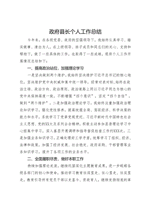 政府县长个人工作总结.docx
