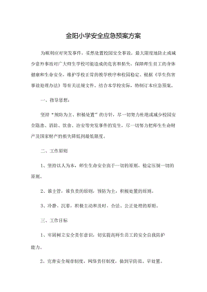 金阳小学安全应急预案方案.docx