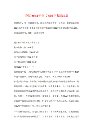 迎接2024年作文500字精选6篇.docx