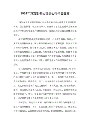 2024年党支部书记培训心得体会四篇.docx
