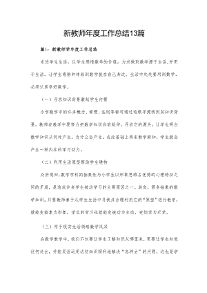 新教师年度工作总结13篇.docx