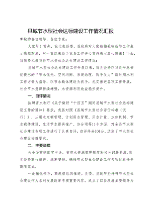 县域节水型社会达标建设工作情况汇报.docx