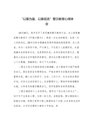 2024年“以案为鉴、以案促改”警示教育大会心得体会发言材料二十篇.docx
