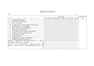 XX岗位安全检查表.docx