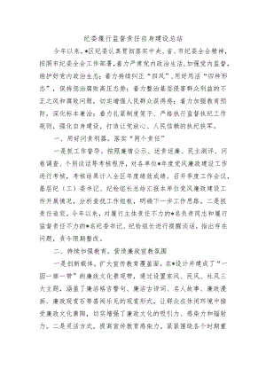 纪委履行监督责任自身建设总结.docx