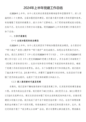 党建2024年上半年工作总结.docx