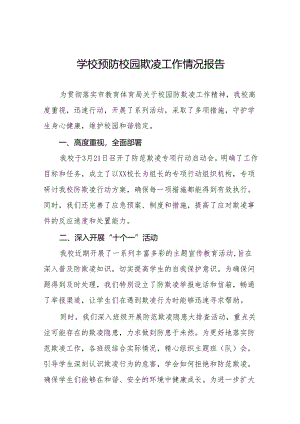 2024年学校预防校园欺凌专项整治工作总结1十篇.docx