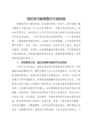 党纪学习教育警示片观后感.docx