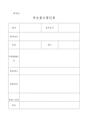 考生查分登记表.docx