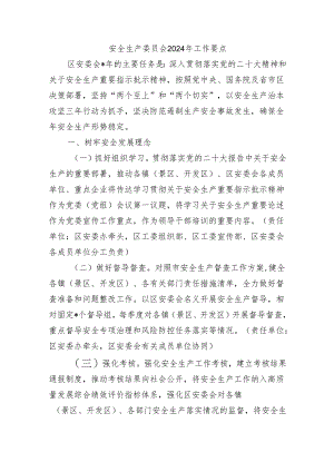 安全生产委员会2024年工作要点.docx