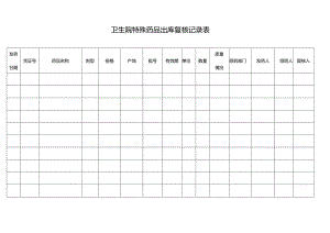 卫生院特殊药品出库复核记录表.docx