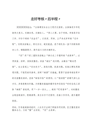 心得体会：走好考核“后半程”.docx